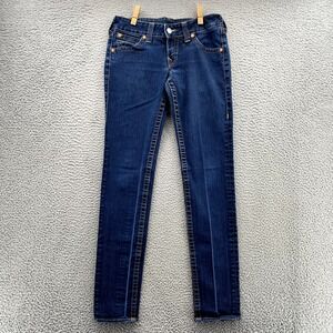 True Religion Pants Adult 30 Dark Wash Low-Rise Slim Stretch Jeans Denim Women's